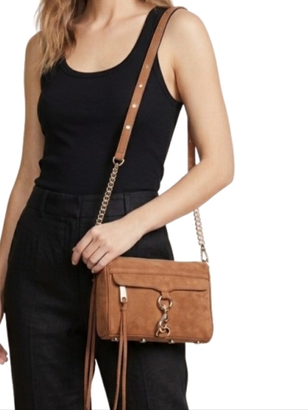 REBECCA MINKOFF Mini MAC Nubuck Crossbody Purse